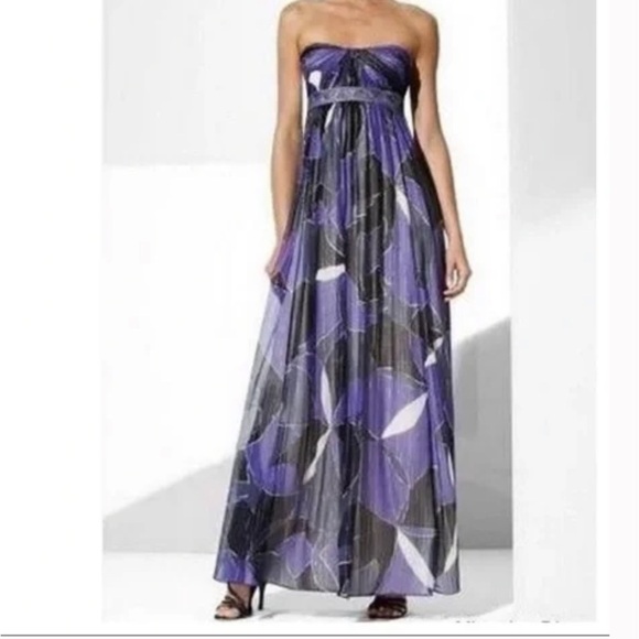 BCBG silk printed maxi gown - Picture 1 of 9